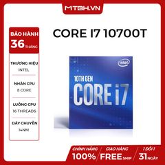 CPU INTEL CORE i7 10700T (2.0GHz turbo 4.5GHz | 8 nhân | 16 luồng | 16MB Cache) 10TH NEW BOX CHÍNH HÃNG