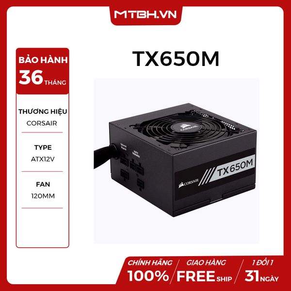 PSU CORSAIR 650W TX650M 80 PLUS GOLD NEW
