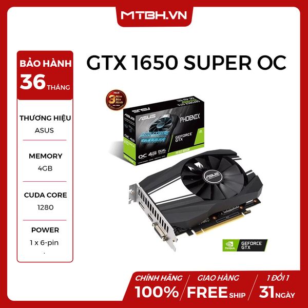 VGA ASUS PHOENIX GTX 1650 Super OC 4GB GDDR6