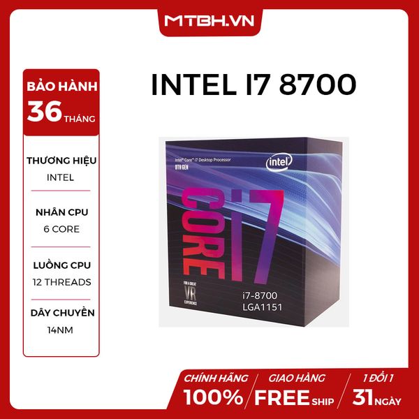 CPU CORE I7 8700 SK1151 V2 COFFEE LAKE NEW BOX