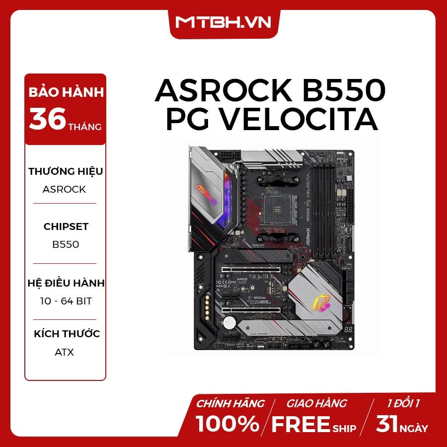 MAIN ASROCK B550 PG VELOCITA (AMD) – Máy Tính Biên Hòa - Main Image
