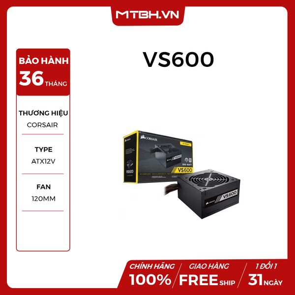 PSU CORSAIR 600W VS600 NEW