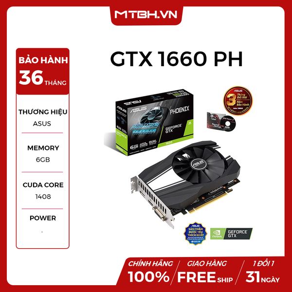 VGA ASUS GTX 1660 6GB PH 6G