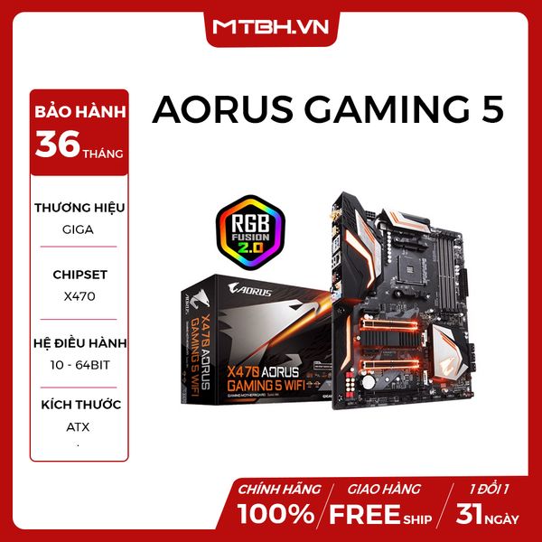 MAIN GIGA X470 AORUS GAMING 5 WIFI NEW