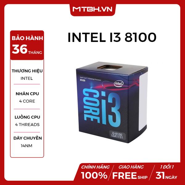CPU CORE I3 8100 SK1151 BH 1 THÁNG