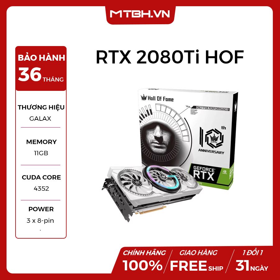 VGA GALAX RTX 2080Ti HOF 10th Anniversary Edition