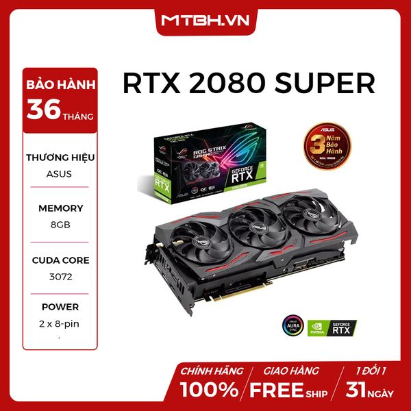 VGA ASUS RTX 2080 SUPER 8GB OC edition 8GB GDDR6