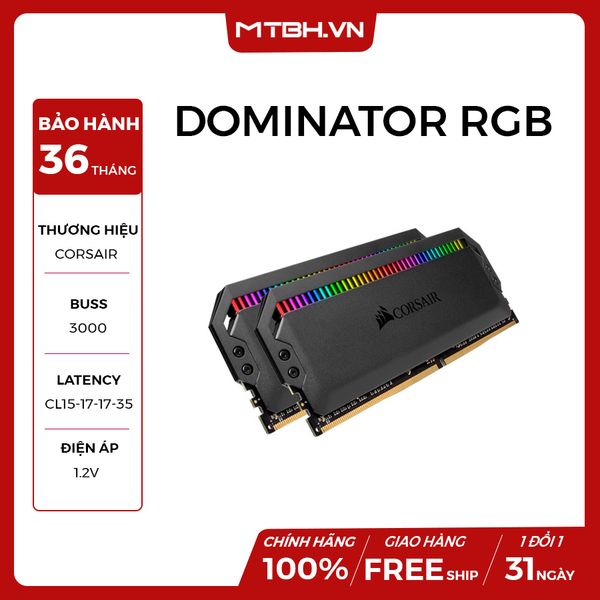 RAM DDR4 16GB CORSAIR 3000Mhz DOMINATOR Platinum RGB (KIT 2*8GB)