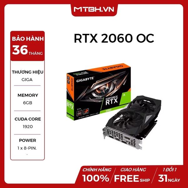 VGA GIGA RTX 2060 6G GAMING OC NEW