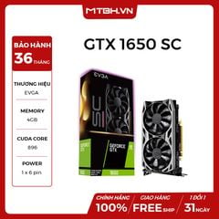 VGA EVGA GTX 1650 4GB SC ULTRA GAMING NEW