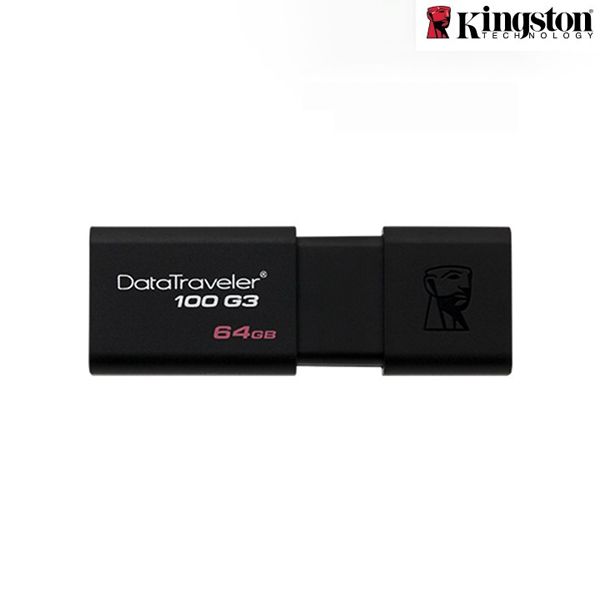 USB KINGSTON 64GB DATA TRAVELER DT 100 G3 USB 3.0(BH 5 NĂM 1 ĐỔI 1)