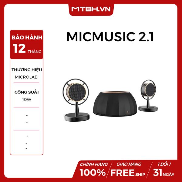 LOA VI TÍNH MICROLAB MICMUSIC 2.1 - 10W RMS