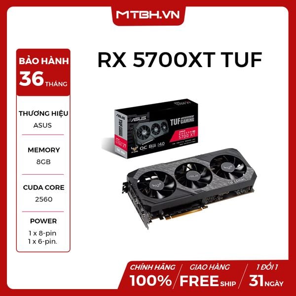 VGA ASUS RX 5700 XT 8GB TUF GAMING OC edition (GDDR6)