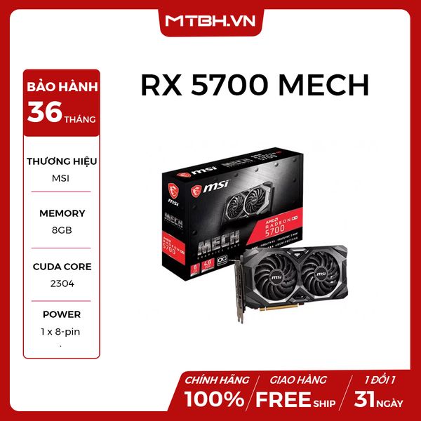 VGA MSI RX 5700 MECH OC 8GB RADEON