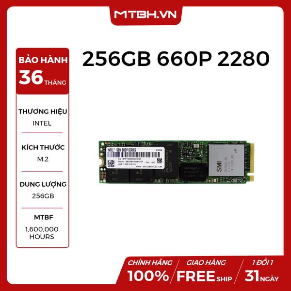 SSD INTEL 256GB 660P 2280 (CHUẨN M.2)