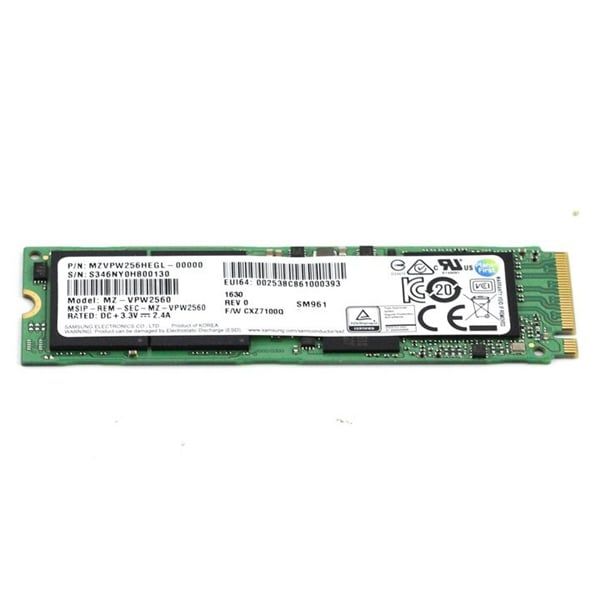 SSD Samsung SM961 256GB M.2 2280 PCIe NVMe 3.0x4 (Đọc 3100/s, Ghi 1400MB/s)