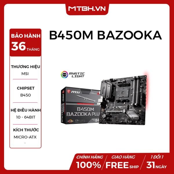 MAIN MSI B450M BAZOOKA PLUS (AMD) NEW