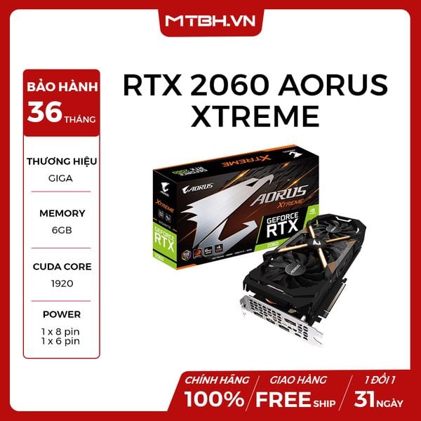 VGA GIGA RTX 2060 6G AORUS XTREME NEW