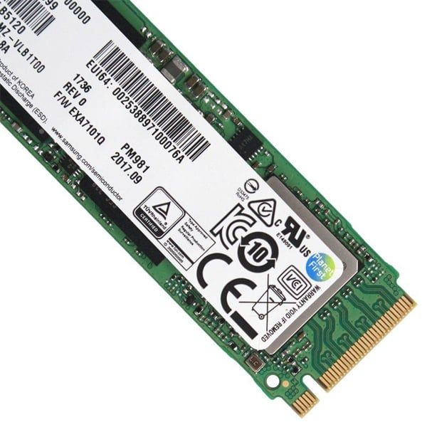 SSD Samsung SM961 256GB M.2 2280 PCIe NVMe 3.0x4 (Đọc 3100/s, Ghi 1400MB/s)