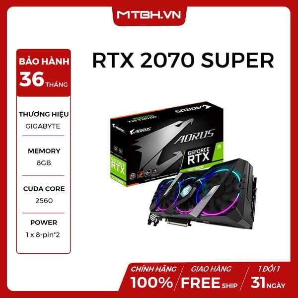 VGA GIGA RTX 2070 SUPER 8GB AORUS