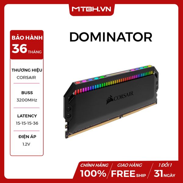 RAM DDR4 8GB CORSAIR 3200Mhz DOMINATOR Platinum RGB (KIT 2*8GB)