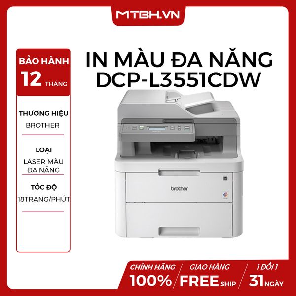 MÁY IN BROTHER MÀU ĐA NĂNG DCP-L3551CDW