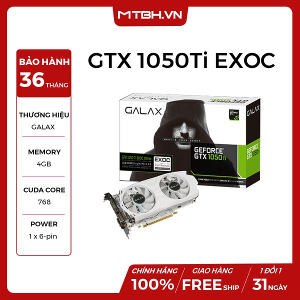 VGA Galax GTX 1050Ti EXOC WHITE 4GD5 new