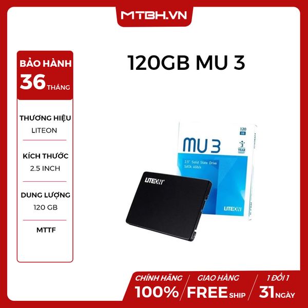 SSD LITEON 120GB MU3 MÃ (PH6-CE120) NEW BH 36TH