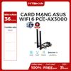 CARD MẠNG ASUS PCI-E AX3000 ADAPTER PCI-E KHÔNG DÂY AX3000 WIFI 6, 2 BĂNG TẦN, BLUETOOTH 5.0, MU-MIMO - TRAY
