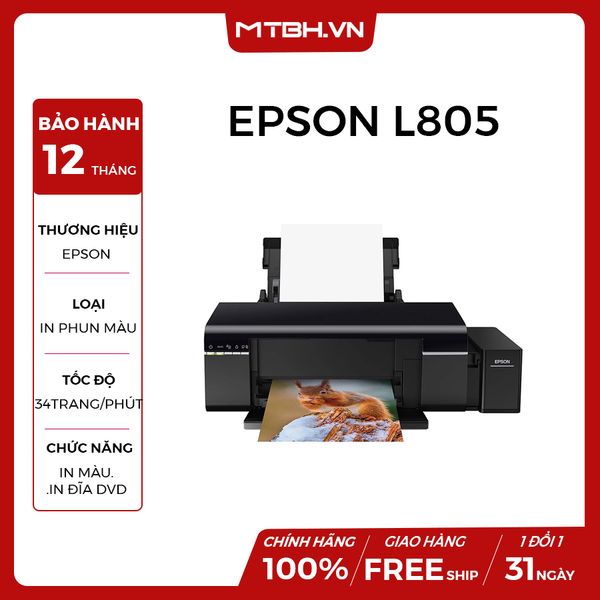 MÁY IN EPSON L805 IN PHUN MÀU / WIFI