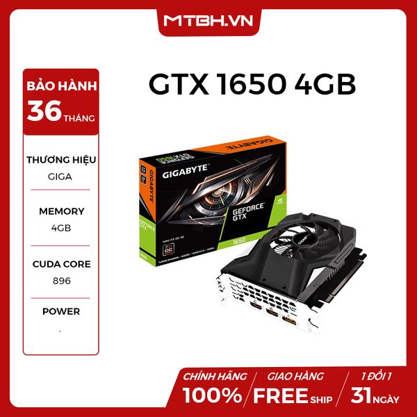 CARD MÀN HÌNH GIGABYTE GTX 1650 (N1650IXOC-4GD)