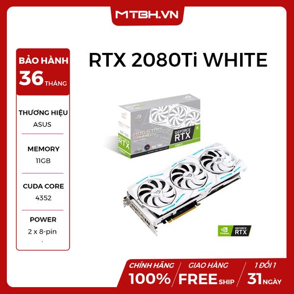 VGA ASUS ROG STRIX RTX 2080 Ti OC WHITE GAMING 11GB GB