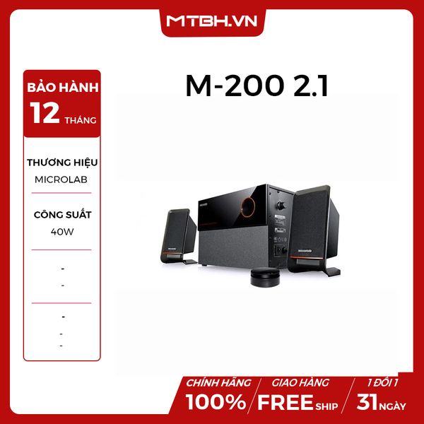 LOA VI TÍNH MICROLAB M-200 2.1 - 40W RMS