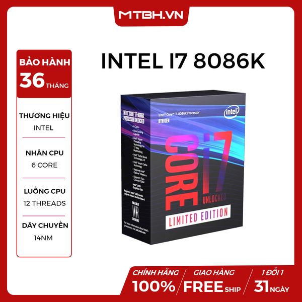CPU CORE I7 8086K LIMITED EDITION SK1151 V2 COFFEE LAKE NEW BOX