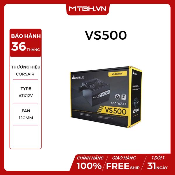 PSU CORSAIR VS500 500W NEW