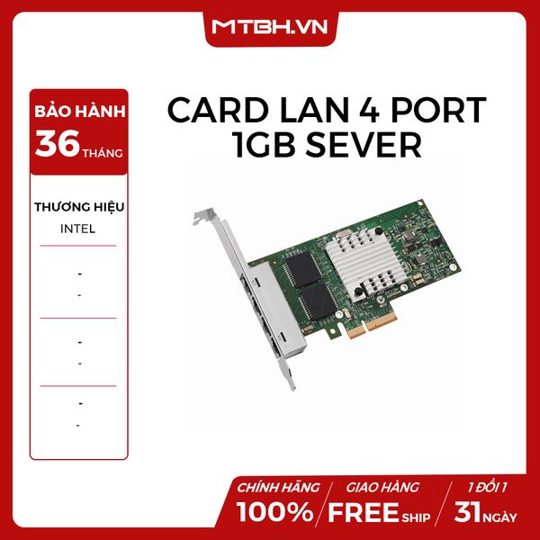 CARD LAN INTEL 4 PORT CHUẨN 1GB SEVER