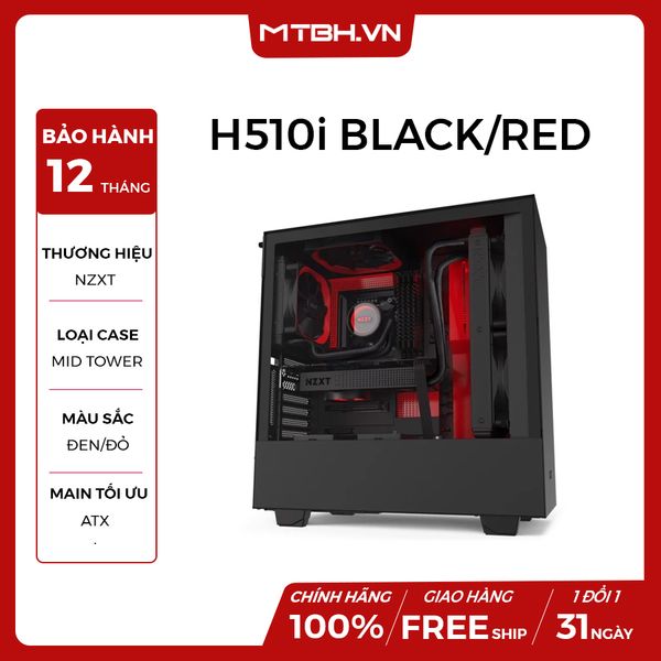 CASE NZXT H510i BLACK/RED