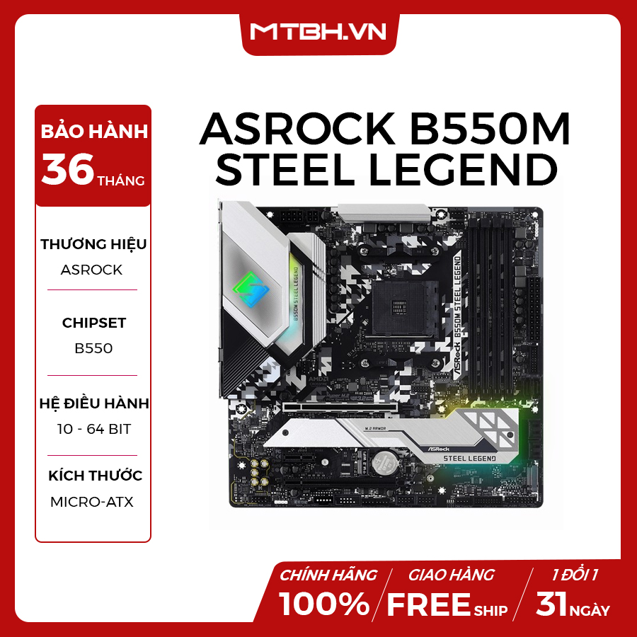 Amd B550 B550m Legend Placa Base Am4 ASRock B550M Steel Legend Es
