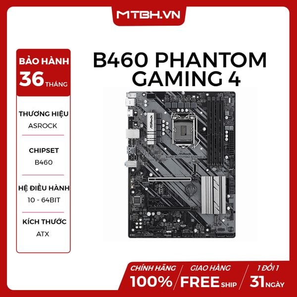 MAIN ASROCK B460 PHANTOM GAMING 4