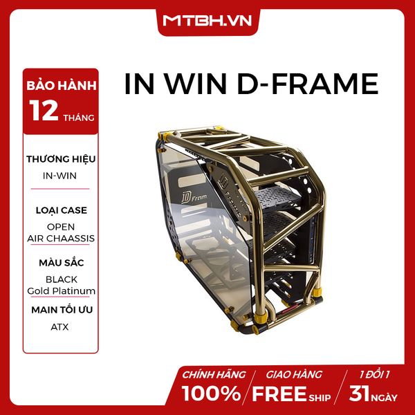 CASE IN WIN D-FRAME 2.0 + SII-1065W - 30th Anniversary Premium Signature Combo Full Tower Đồng