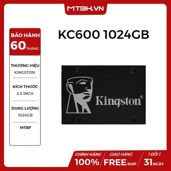 SSD KINGSTON KC600 1024GB 2.5 SATA3