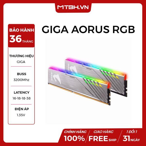 RAM DDR4 16GB GIGA AORUS RGB BUSS 3200Mhz (KIT 2*8GB) NEW