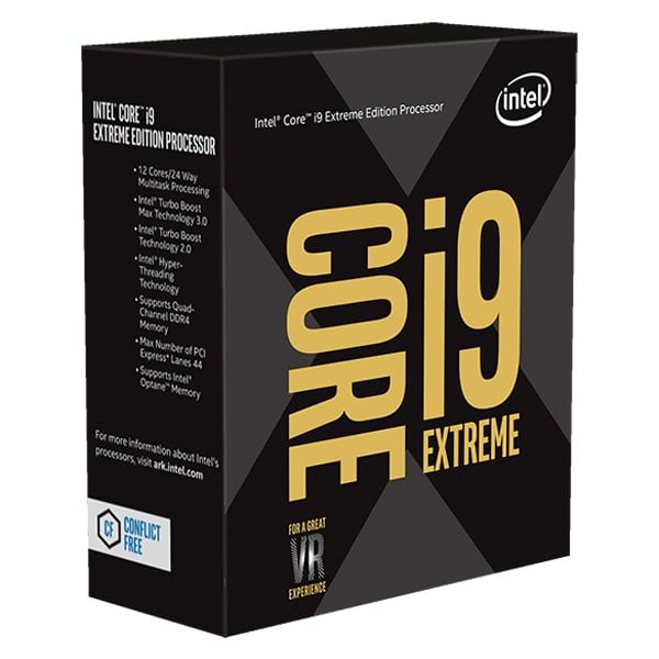 CPU CORE I9 9980X X-Series Processor 3.0 GHz Turbo 4.4 GHz up to 4.5 GHz /24.75 MB /18Cores, 36Threads /socket2066
