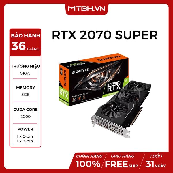 VGA GIGA RTX 2070 SUPER 8G WINDFORCE OC