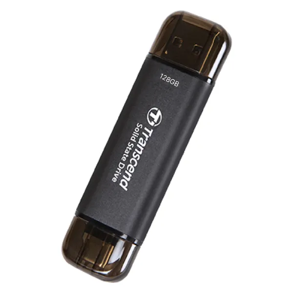 Ổ Cứng di Động SSD Transcend 1TB ESD310C, USB 3.2 Gen 2x1, Type-C & USB A, Black (TS1TESD310C)