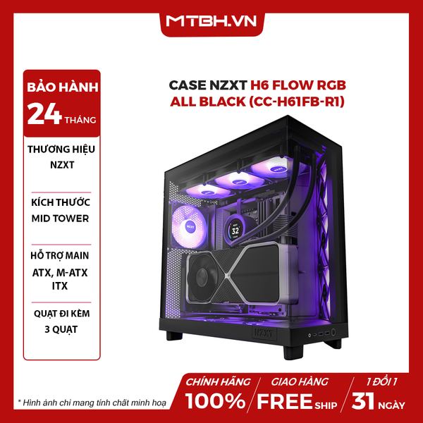 Case NZXT H6 Flow RGB All Black