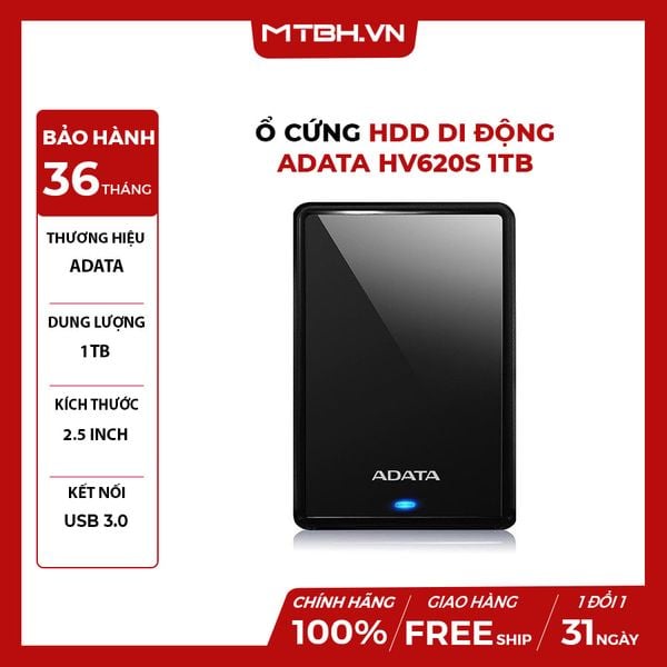 Ổ CỨNG HDD DI ĐỘNG ADATA HV620S 1TB