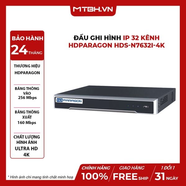 Đầu ghi hình IP 32 kênh HDPARAGON HDS-N7632I-4K