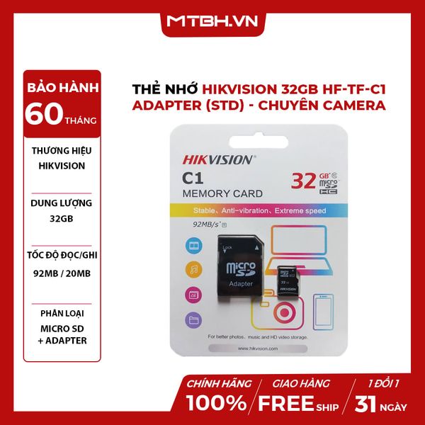 THẺ NHỚ HIKVISION 32GB HF-TF-D1 | CHUYÊN CAMERA