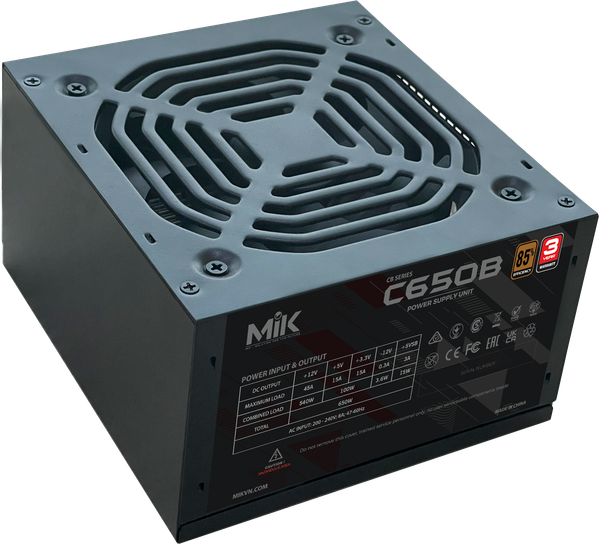 NGUỒN MIK 650W SPOWER C650B 85% EFFICIENCY DUAL CPU